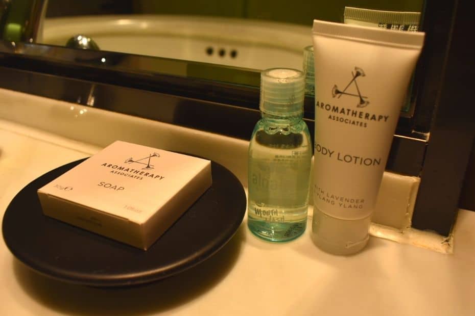 Bathroom goodies at the JW Marriott Dongdaemun Square Seoul Hotel